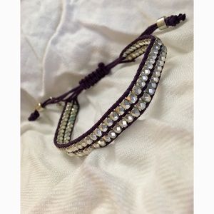 American Eagle Silver and Purple Bracelet
